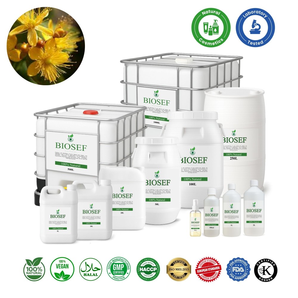 Hierba de San Juan natural hidrolato para cosmética | Biosef.com