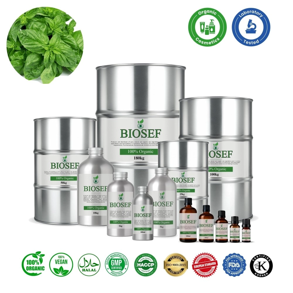 Basilikum Bio-Öl für Kosmetik aus Griechenland | Biosef.com