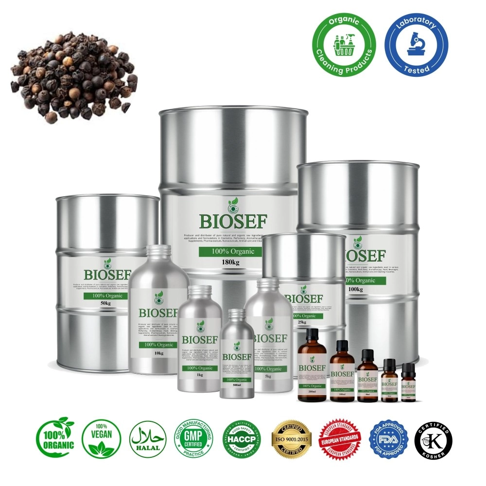 Black pepper organic essential oil for detergents | Biosef