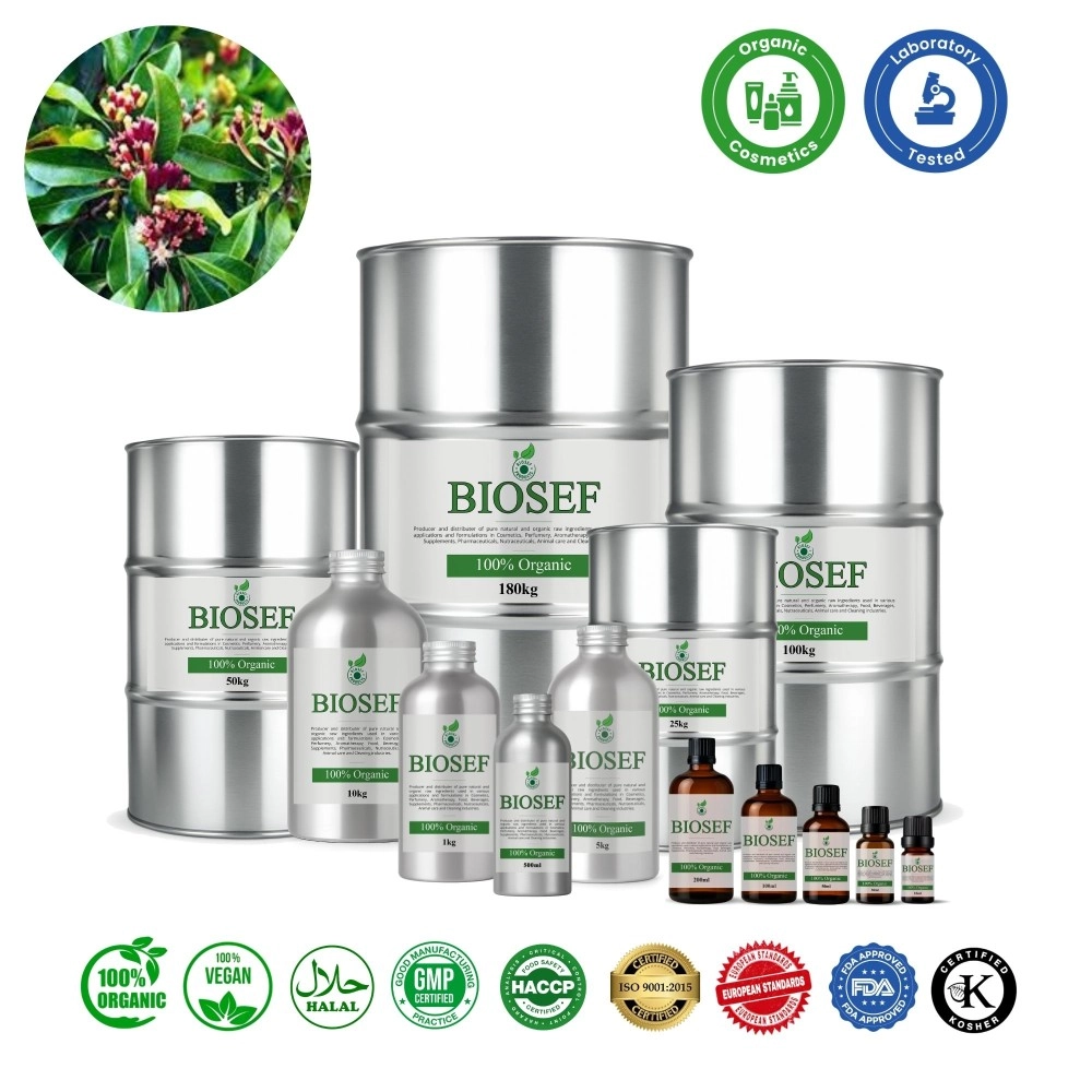 Clove (leaves) organic essential oil for cosmetics