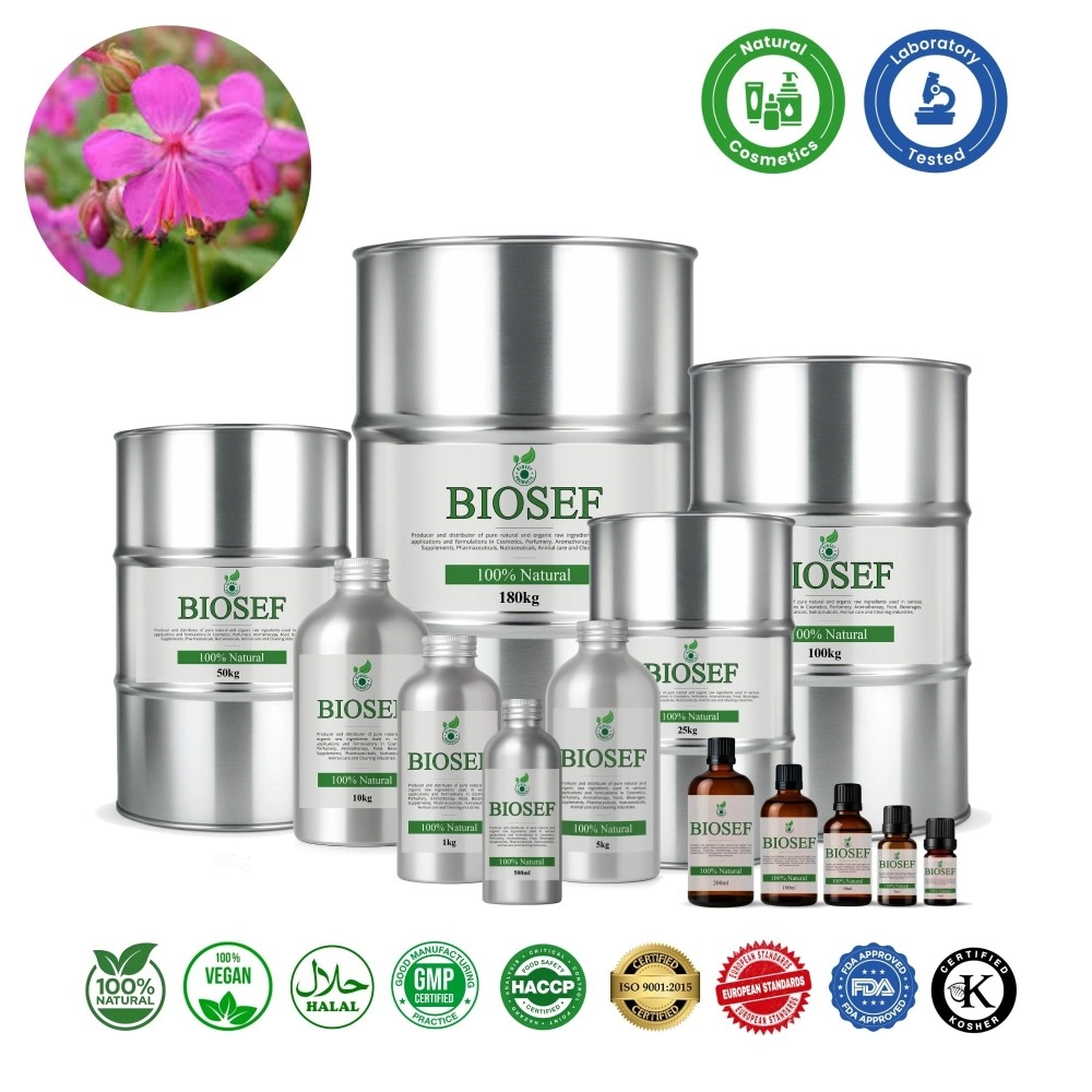Geranium natural essential oil for cosmetics | Biosef