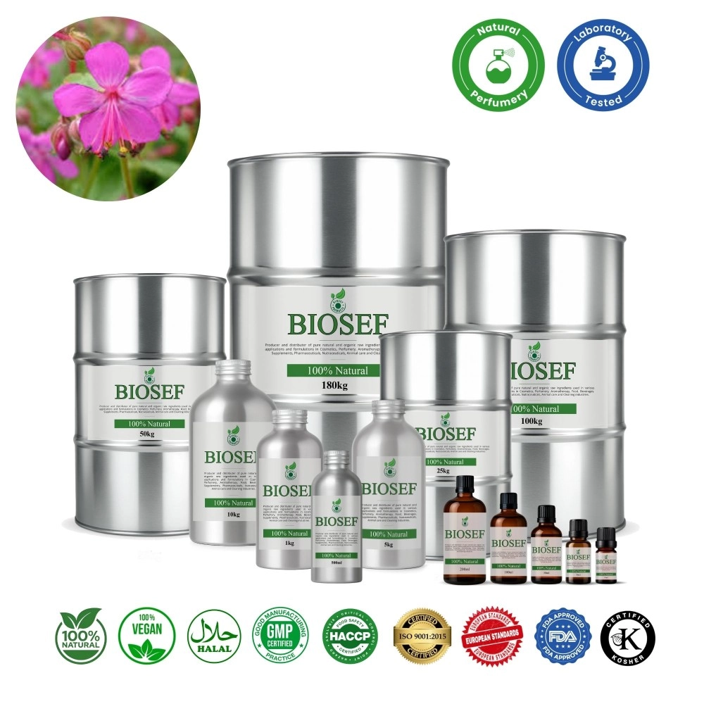 Géranium naturelle huile essentielle pour parfumerie | Biosef