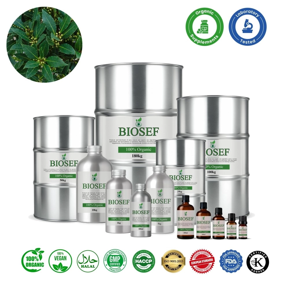 Laurel leaf organic essential oil for supplements