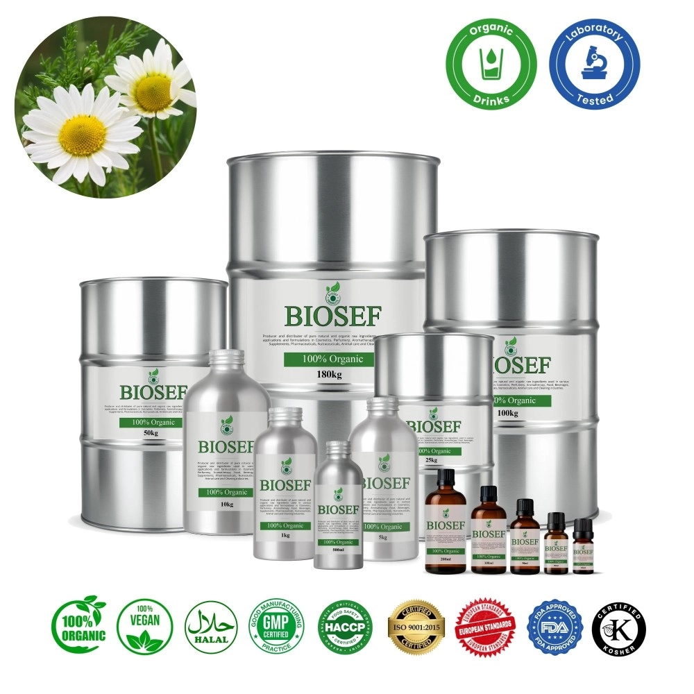 Roman chamomile organic essential oil for drinks