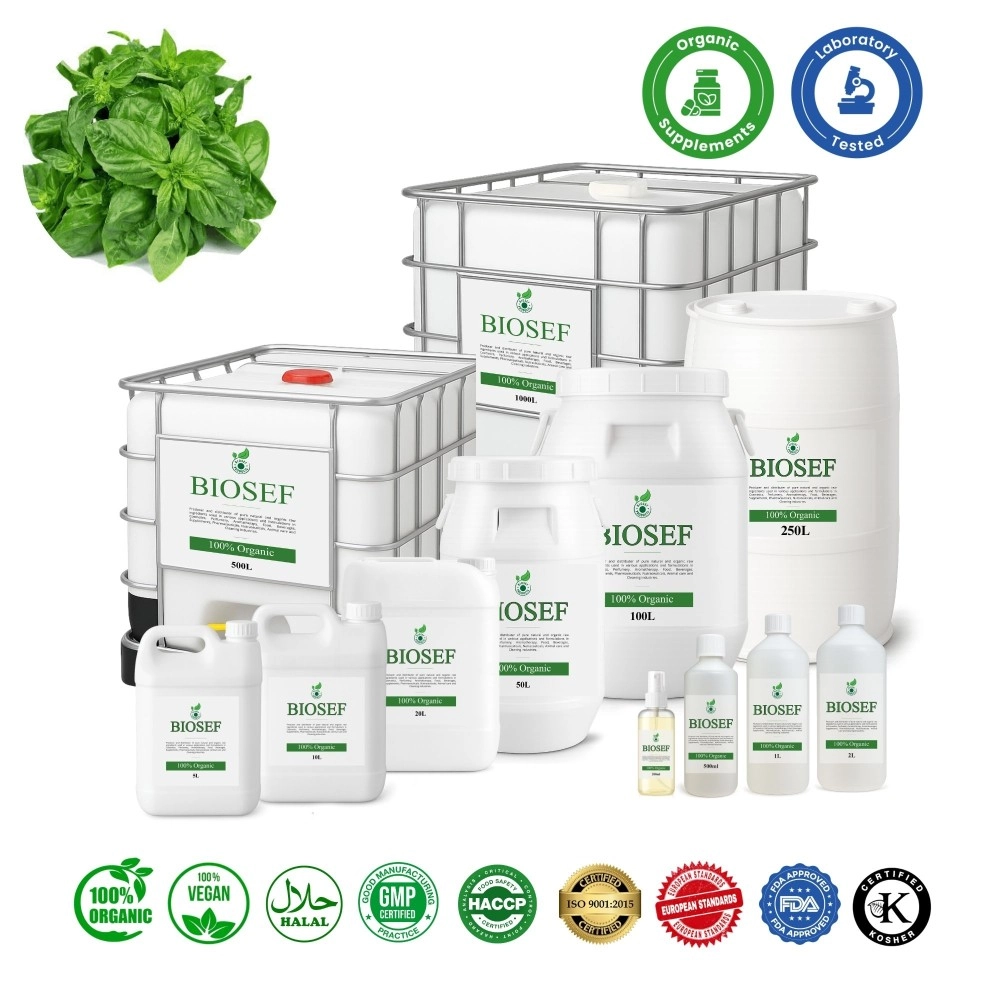 Basil organic hydrolate for supplements | Biosef.com